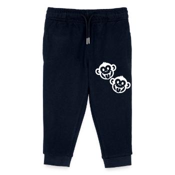 Monkey Party Funny - Kids Organic Sweatpants by Stanley/Stella - navy - Front