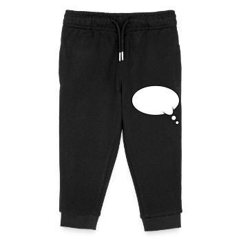 Thought Bubble Design - Kids Organic Sweatpants by Stanley/Stella - black - Front