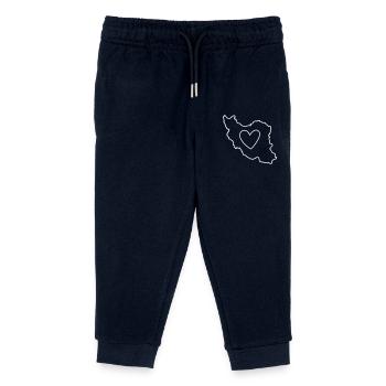 Iran Heart Love - Kids Organic Sweatpants by Stanley/Stella - navy - Front