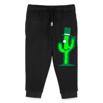Cool Cactus Sir Genteman Mr. Top Hat Monocle - Pantalon de jogging enfant bio Stanley/Stella - noir - Devant