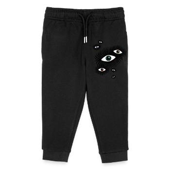 sixties eyes 60s 7 eyes psychedelic - Kids Organic Sweatpants by Stanley/Stella - black - Front