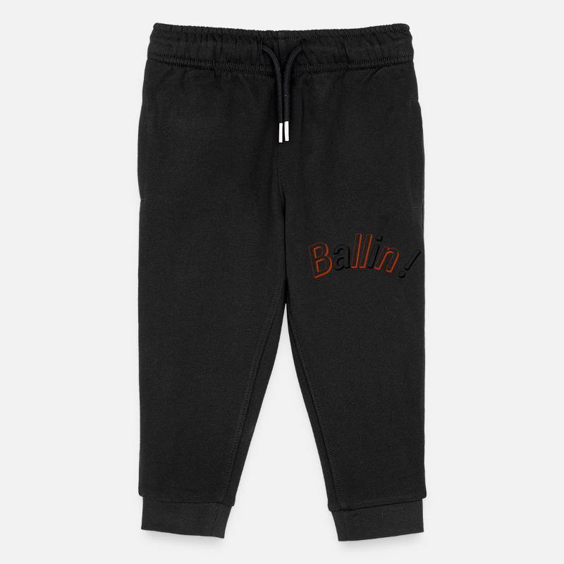 BALLIN! - Pantalon de jogging enfant bio Stanley/Stella - noir