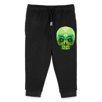 Tête de mort émeraude - Pantalon de jogging enfant bio Stanley/Stella - noir - Devant