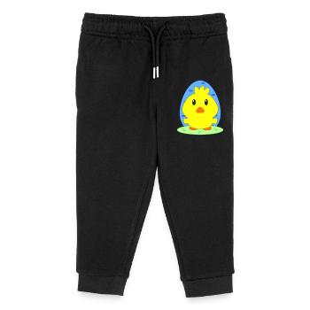 Chicks, Easter, animals for children, sweet chicks - Kids Organic Sweatpants by Stanley/Stella - black - Front