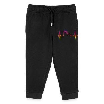 Köln Herzschlag Skyline Kölner Dom LGBT Regenbogen - Kinder Organic Jogginghose Mini Mover von Stanley/Stella - Schwarz - Vorne