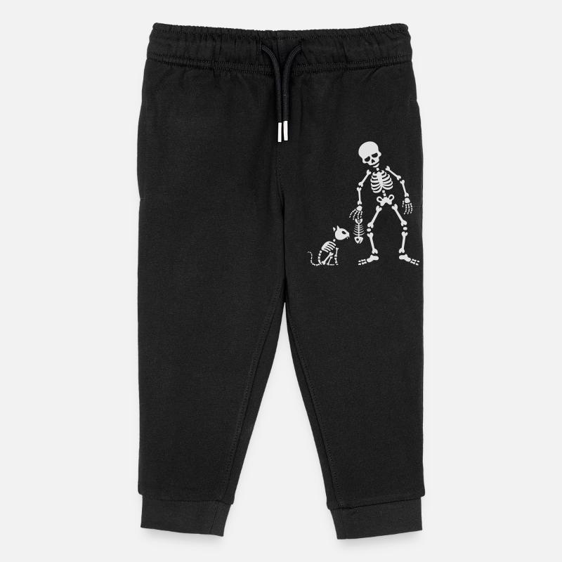 Cat likes fish bone skeleton - Kinder Organic Jogginghose Mini Mover von Stanley/Stella - Schwarz