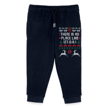 There is no Place like 127.0.0.1 - Kids Organic Sweatpants by Stanley/Stella - navy - Front