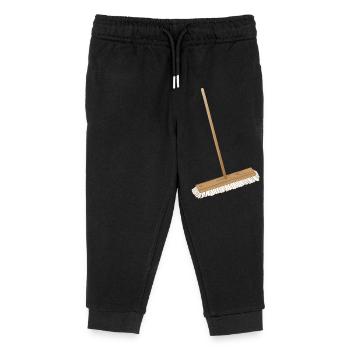 Besen zum aufkehren & unter den Teppich kehren - Kinder Organic Jogginghose Mini Mover von Stanley/Stella - Schwarz - Vorne