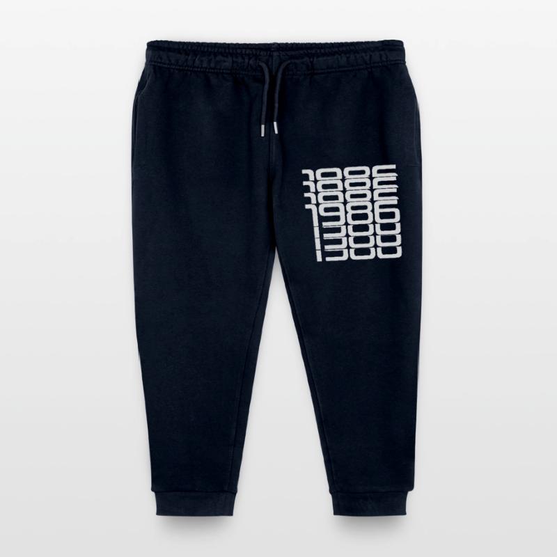 1986 Stack Digits Pattern Kids Organic Sweatpants by Stanley/Stella
