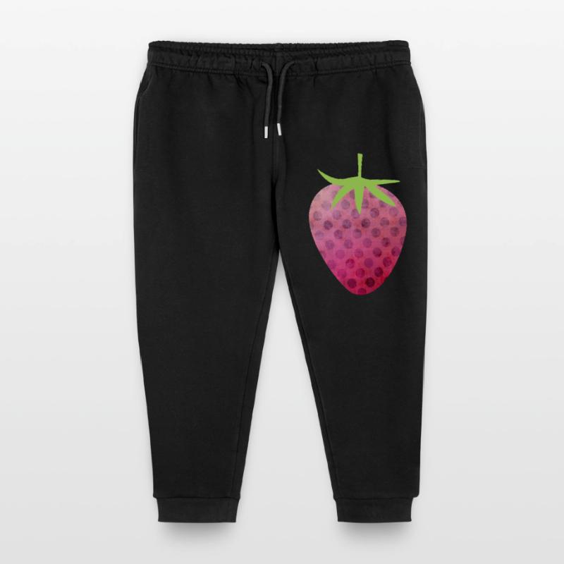 Strawberry Spring Pattern Fruit Spring Pink Fruit Kids Organic Sweatpants by Stanley/Stella