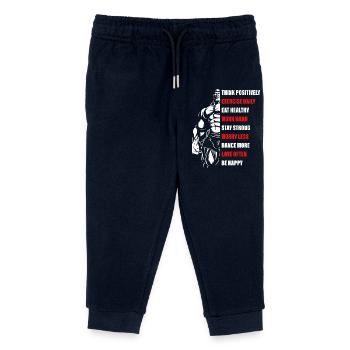 La motivation de la musculation - Pantalon de jogging enfant bio Stanley/Stella - marine - Devant