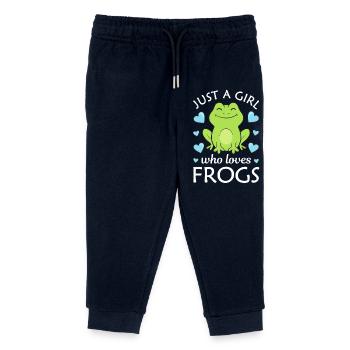 Grenouille grenouille - Pantalon de jogging enfant bio Stanley/Stella - marine - Devant
