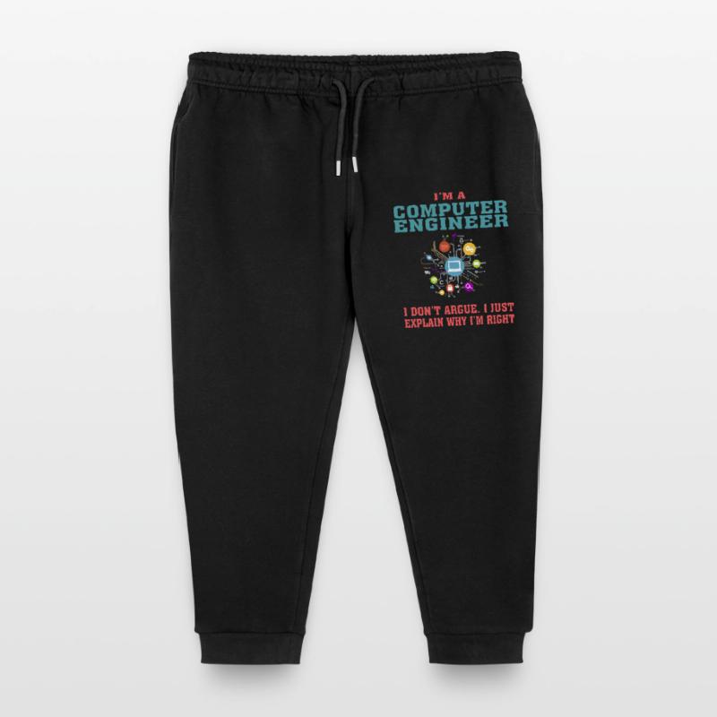 Funny Computer Engineering Quote for Computer Engi Kids Organic Sweatpants by Stanley/Stella