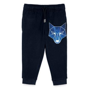 Weißer Wolf und Sternenhimmel - Kinder Organic Jogginghose Mini Mover von Stanley/Stella - Navy - Vorne