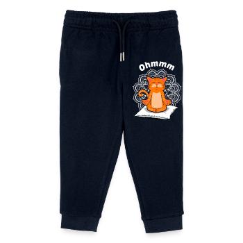 Yoga Cat Meditation Red Cat Hangover Gift - Kids Organic Sweatpants by Stanley/Stella - navy - Front