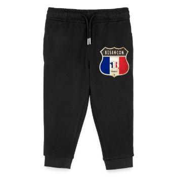 Besançon Frankreich Wappen Flaggen Design - Kinder Organic Jogginghose Mini Mover von Stanley/Stella - Schwarz - Vorne