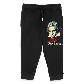 Beethoven (dark) - Kids Organic Sweatpants by Stanley/Stella - black - Front