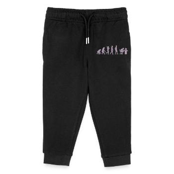 Evolution of Gamer Gambler Nerd Geek Progamer - Kids Organic Sweatpants by Stanley/Stella - black - Front