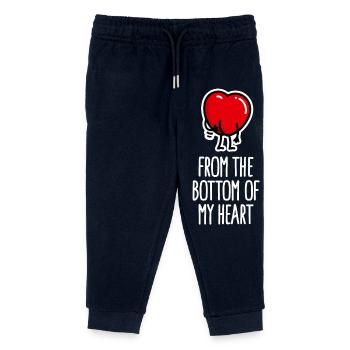 Lustige ich liebe dich Männer, Herz, Arsch kratzen - Kinder Organic Jogginghose Mini Mover von Stanley/Stella - Navy - Vorne