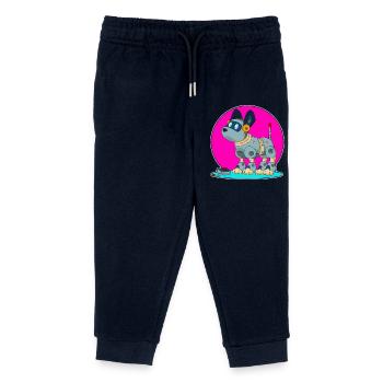 Hund Roboter - Kinder Organic Jogginghose Mini Mover von Stanley/Stella - Navy - Vorne
