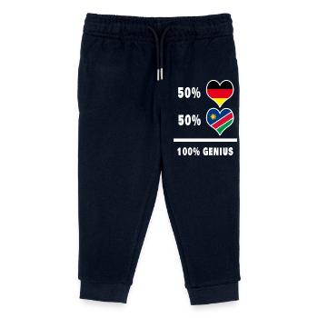 Germany and Namibia 100% Ingenious / Gift - Kids Organic Sweatpants by Stanley/Stella - navy - Front