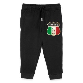 Savone Italie Armoiries Drapeaux Design - Pantalon de jogging enfant bio Stanley/Stella - noir - Devant