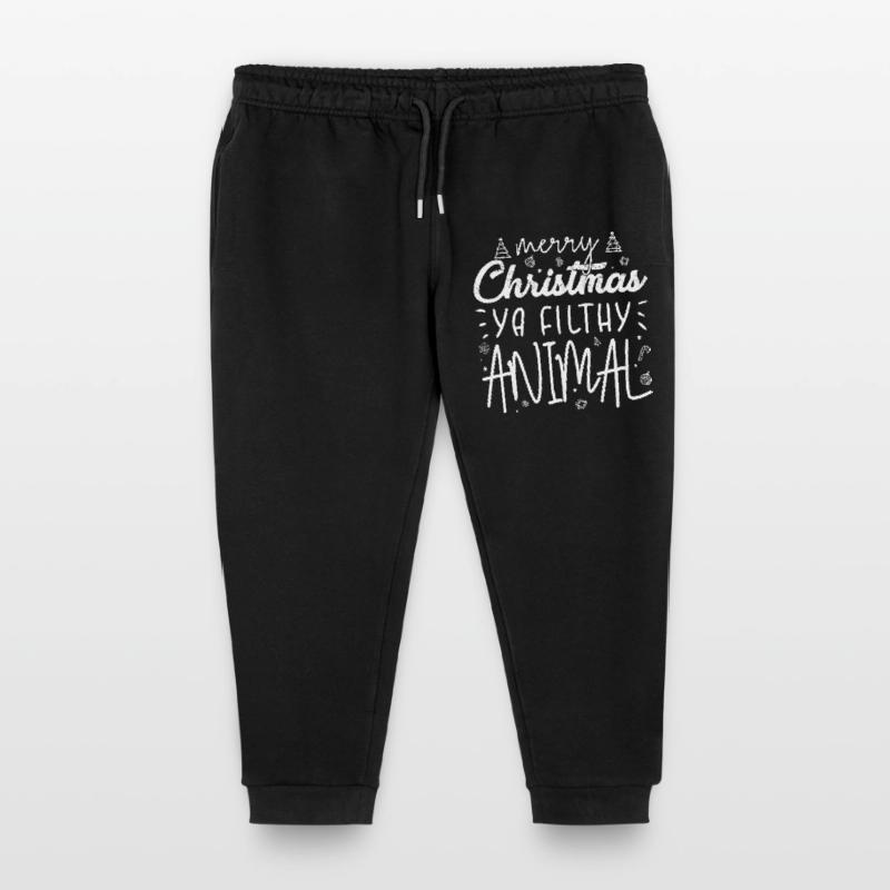 Impression de phrase de Noël effrontée Pantalon de jogging enfant bio Stanley/Stella