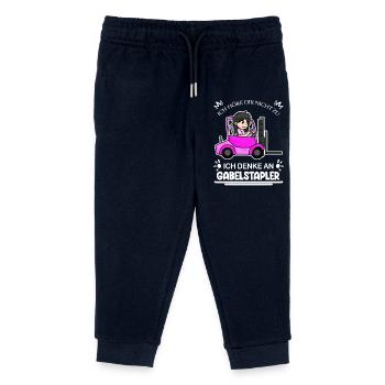 Staplerfahrerin Gabelstapler Lager Logistik Damen - Kinder Organic Jogginghose Mini Mover von Stanley/Stella - Navy - Vorne