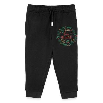 Merry Christmas T-Shirt Merry Christmas T-Shirt - Kids Organic Sweatpants by Stanley/Stella - black - Front