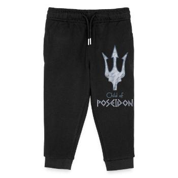 Child of Poseidon – Percy Jackson inspired design - Kids Organic Sweatpants by Stanley/Stella - black - Front