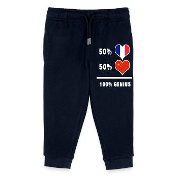 France and Vietnam 100% awesome design - Kids Organic Sweatpants by Stanley/Stella - navy - Front