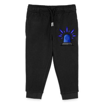 Blaulicht Sirene - Kinder Organic Jogginghose Mini Mover von Stanley/Stella - Schwarz - Vorne