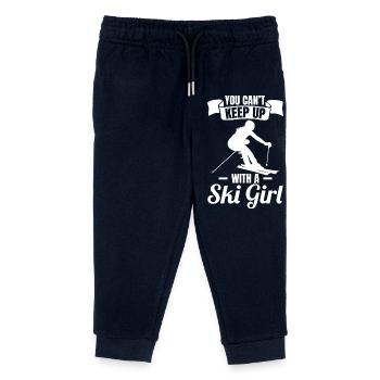 Ski Girl - Kids Organic Sweatpants by Stanley/Stella - navy - Front
