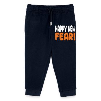 Frohe neue Angst! - Kinder Organic Jogginghose Mini Mover von Stanley/Stella - Navy - Vorne