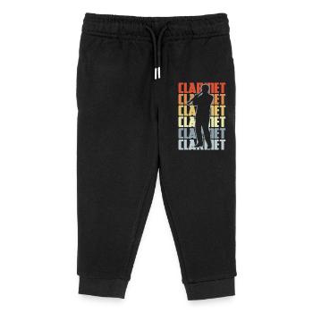 Clarinete vintage - Pantalón de chándal infantil orgánico de Stanley/Stella - negro - delante