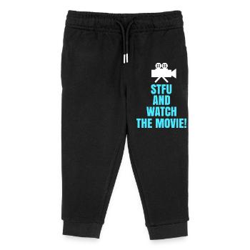 Films, Théâtre, Caméra, Déclaration, Soirée cinéma, Films - Pantalon de jogging enfant bio Stanley/Stella - noir - Devant