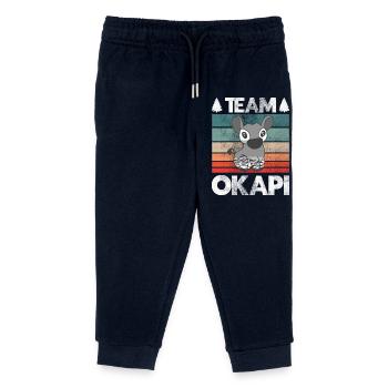 Okapi das Juwel des Dschungels - Kinder Organic Jogginghose Mini Mover von Stanley/Stella - Navy - Vorne