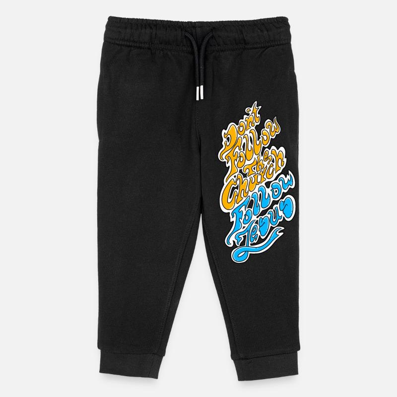 Anticlérical - Pantalon de jogging enfant bio Stanley/Stella - noir