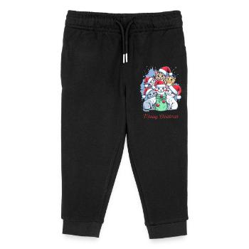 Conception de l’équipage de Noël de chat festif - Pantalon de jogging enfant bio Stanley/Stella - noir - Devant