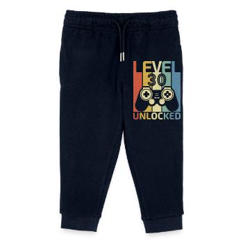 Level 30 30. Videospieler-Geburtstag freigeschaltet - Kinder Organic Jogginghose Mini Mover von Stanley/Stella - Navy - Vorne