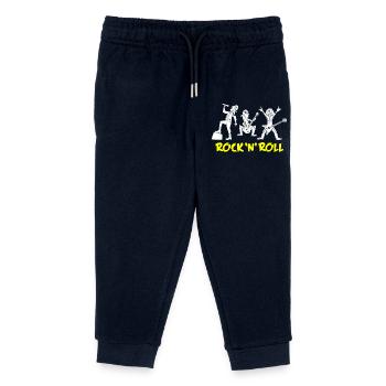 Retro Rock 'n' Roll Music Band Design - Kids Organic Sweatpants by Stanley/Stella - navy - Front
