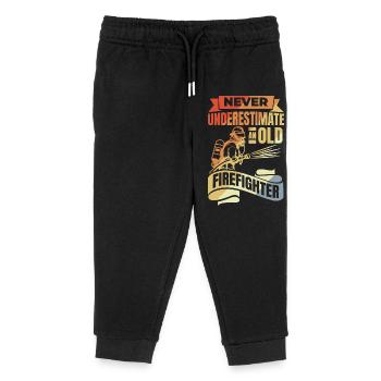 Unterschätze nie alte Feuerwehrmänner - Kinder Organic Jogginghose Mini Mover von Stanley/Stella - Schwarz - Vorne