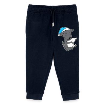 Italian Greyhound Sleeping Tiredness Dog - Kids Organic Sweatpants by Stanley/Stella - navy - Front