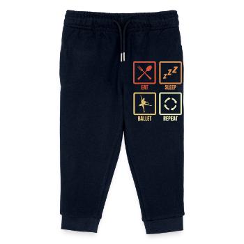 Manger dormir Ballet Répéter - Pantalon de jogging enfant bio Stanley/Stella - marine - Devant