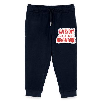 Everyday is a new adventure - Kids Organic Sweatpants by Stanley/Stella - navy - Front
