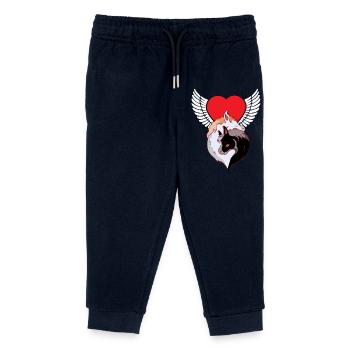 Celestial Horses Love Heart Horse Fool Rider - Kids Organic Sweatpants by Stanley/Stella - navy - Front