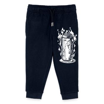 Comic Sprühdose mit Tropfen und Flammen - Kinder Organic Jogginghose Mini Mover von Stanley/Stella - Navy - Vorne