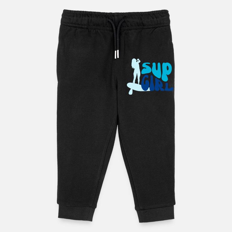 SUP MÄDCHEN - Kinder Organic Jogginghose Mini Mover von Stanley/Stella - Schwarz