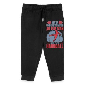 Handball Großvater - Kinder Organic Jogginghose Mini Mover von Stanley/Stella - Schwarz - Vorne