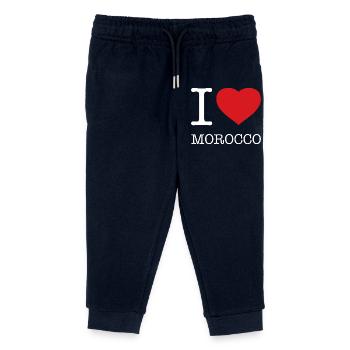 I LOVE MOROCCO Marokko - Kids Organic Sweatpants by Stanley/Stella - navy - Front